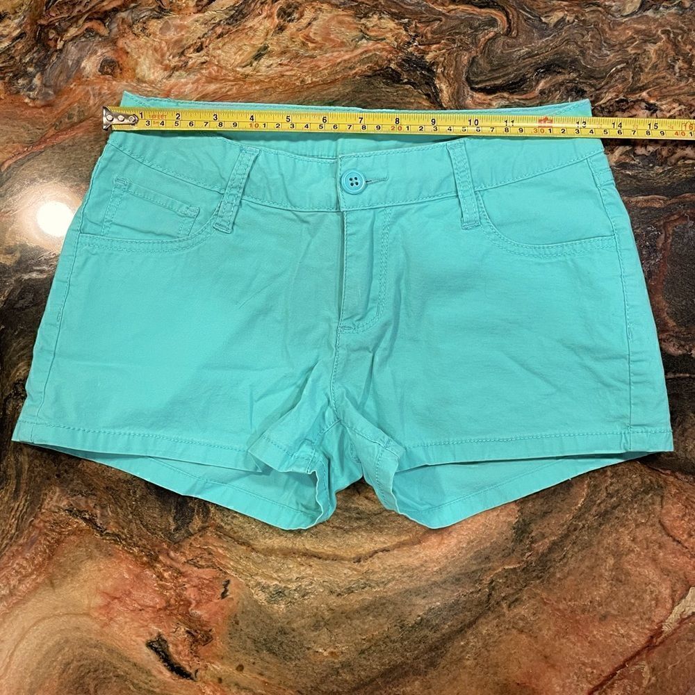 City Streets jr size 1 stretch cotton teal shorts